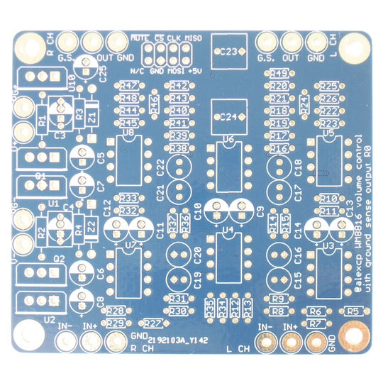 WM8816/MAS6116 Balanced Digital Volume Control Board with Ground Sensing (PCB only, no parts)