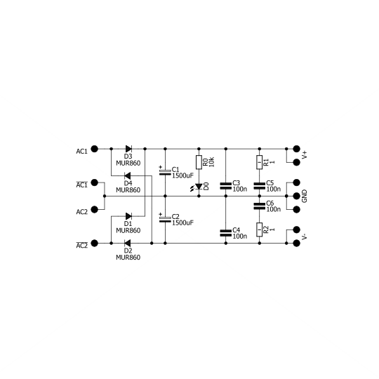 LM1875 Amplifier and Power Supply Board Set (three PCBs, no parts)